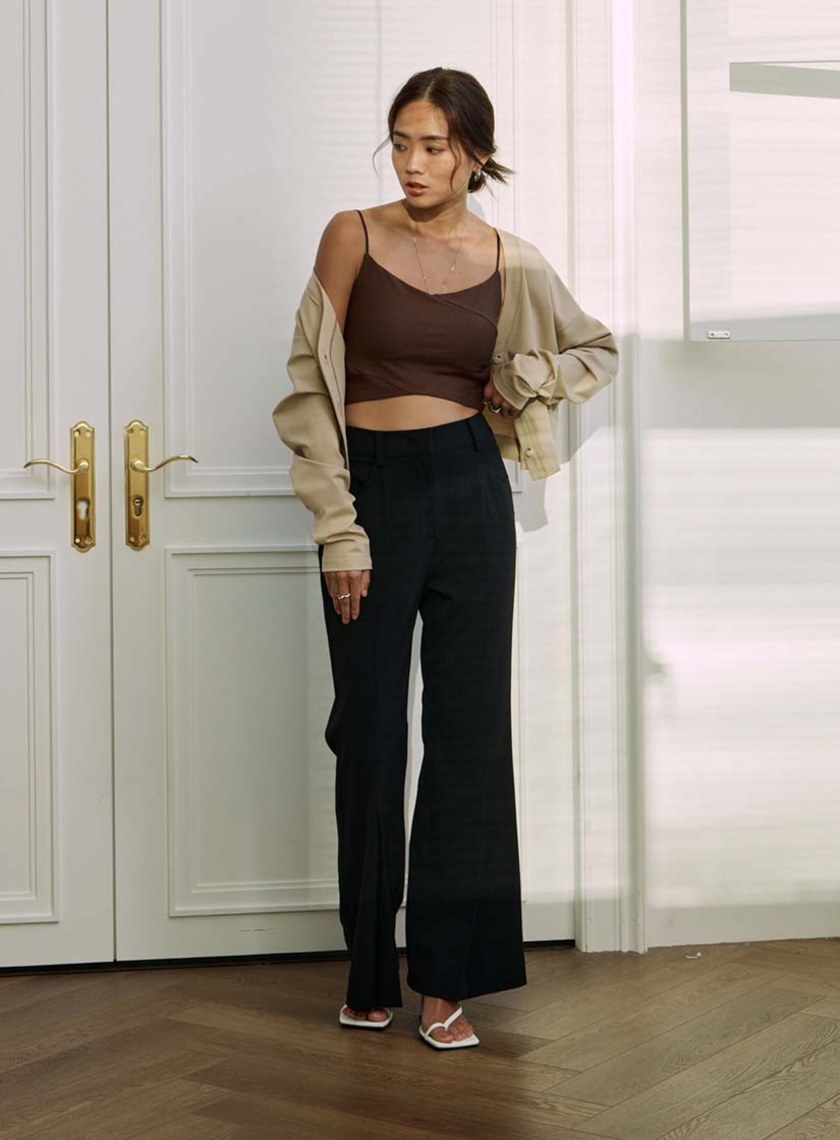 正反兩穿長袖罩衫上衣